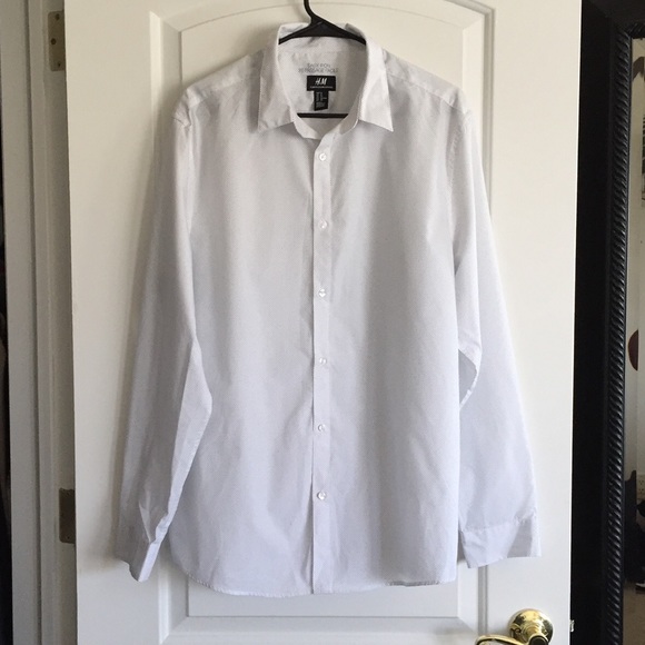 Men’s H&M XL Easy-Iron Long Sleeve Dress Shirt - Picture 2 of 5